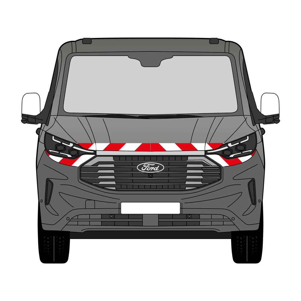 Warnmarkierungssatz - Ford Transit ab 2023 m. Heckklappe