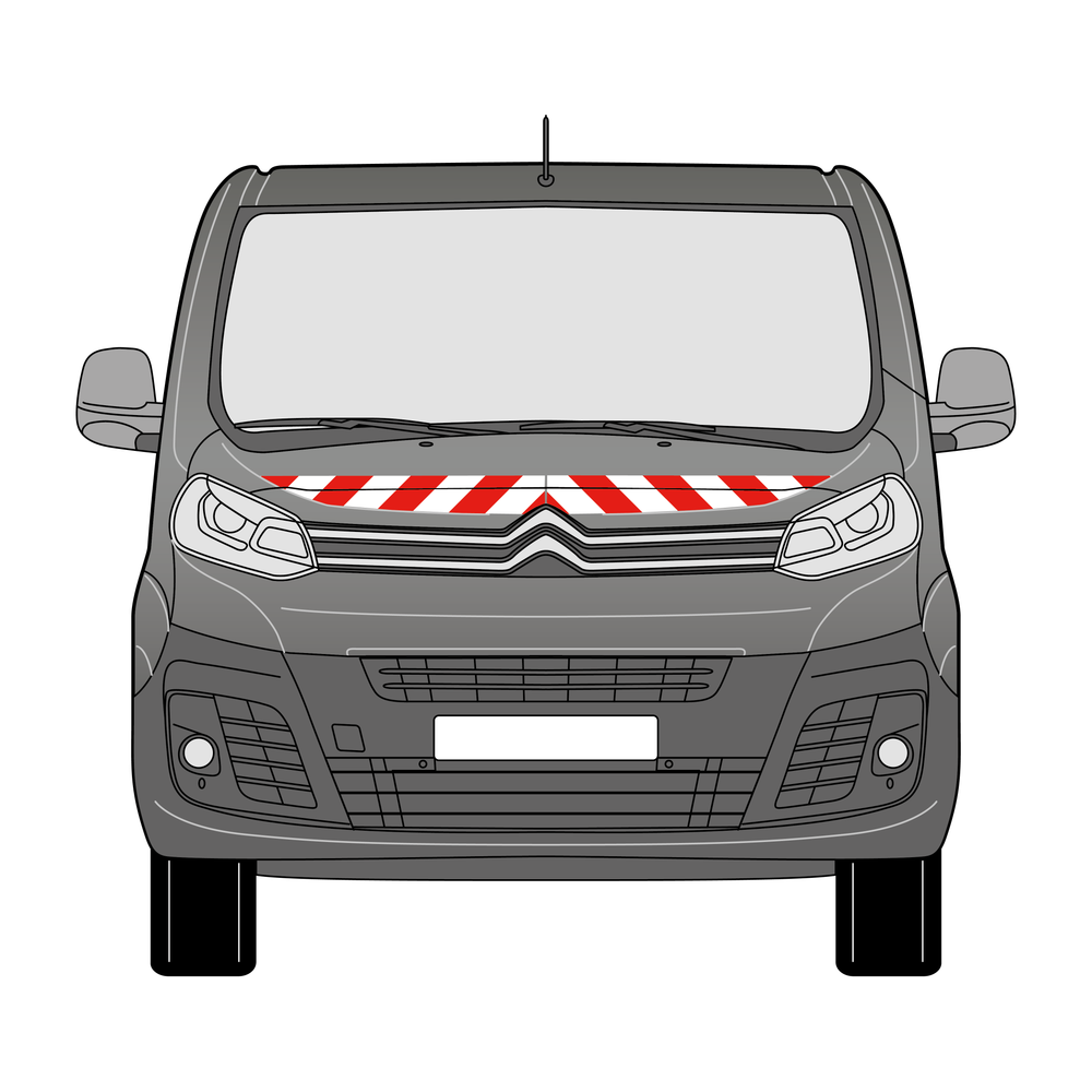 Warnmarkierungssatz - Citroen Jumpy ab 2016-2024 m. Heckklappe