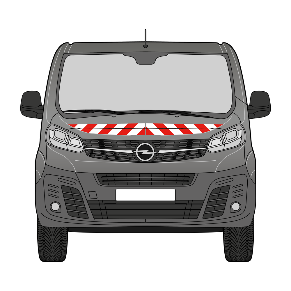 Warnmarkierungssatz - Opel Vivaro E ab 2024 m. Heckklappe