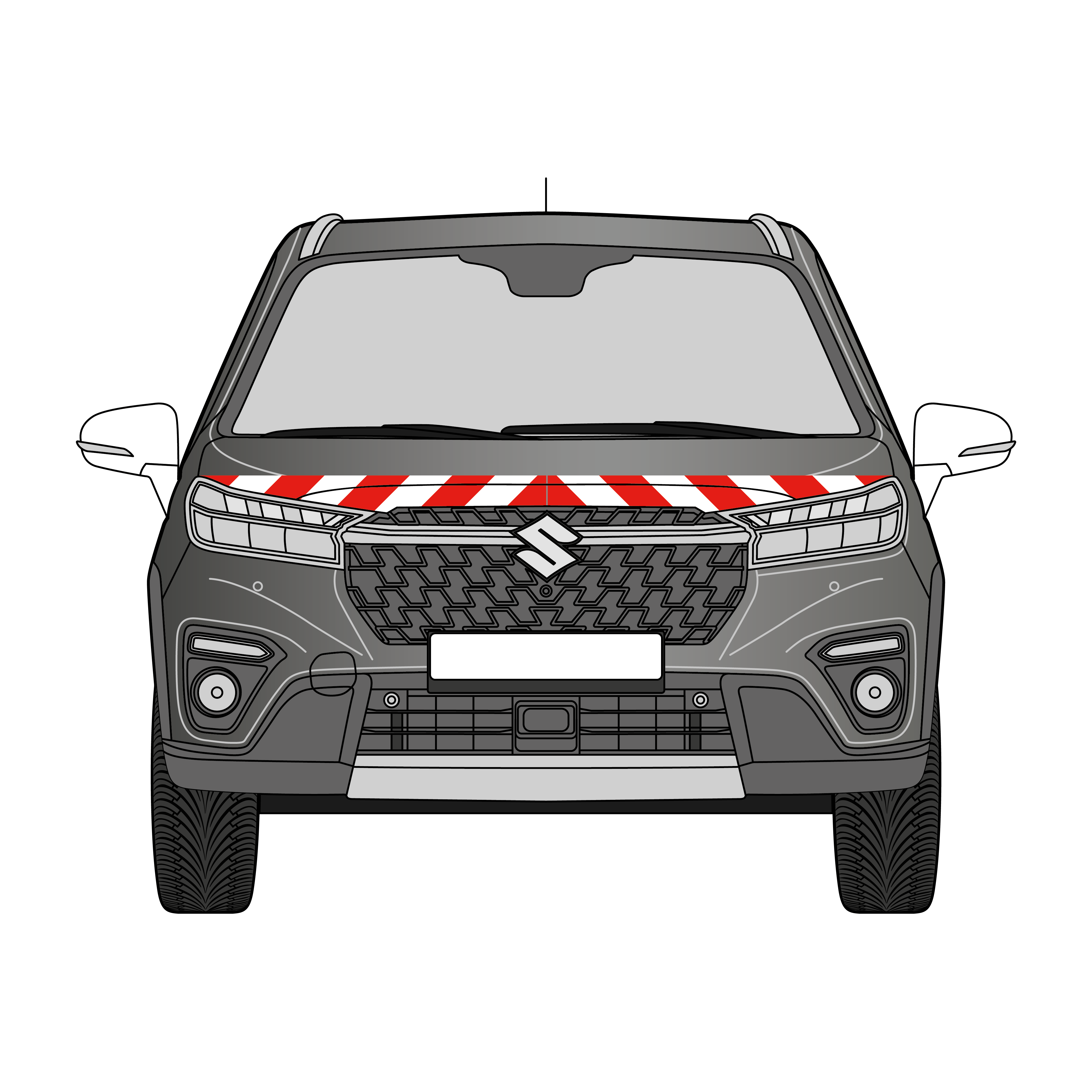 Warnmarkierungssatz - Suzuki S Cross ab 2022