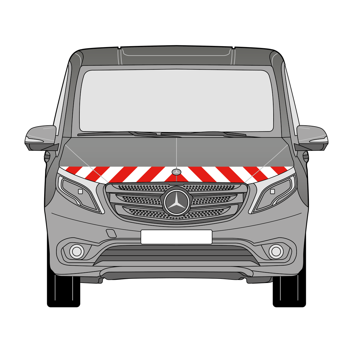 Warnmarkierungssatz - MB Vito ab 2014 m. Hecktüre