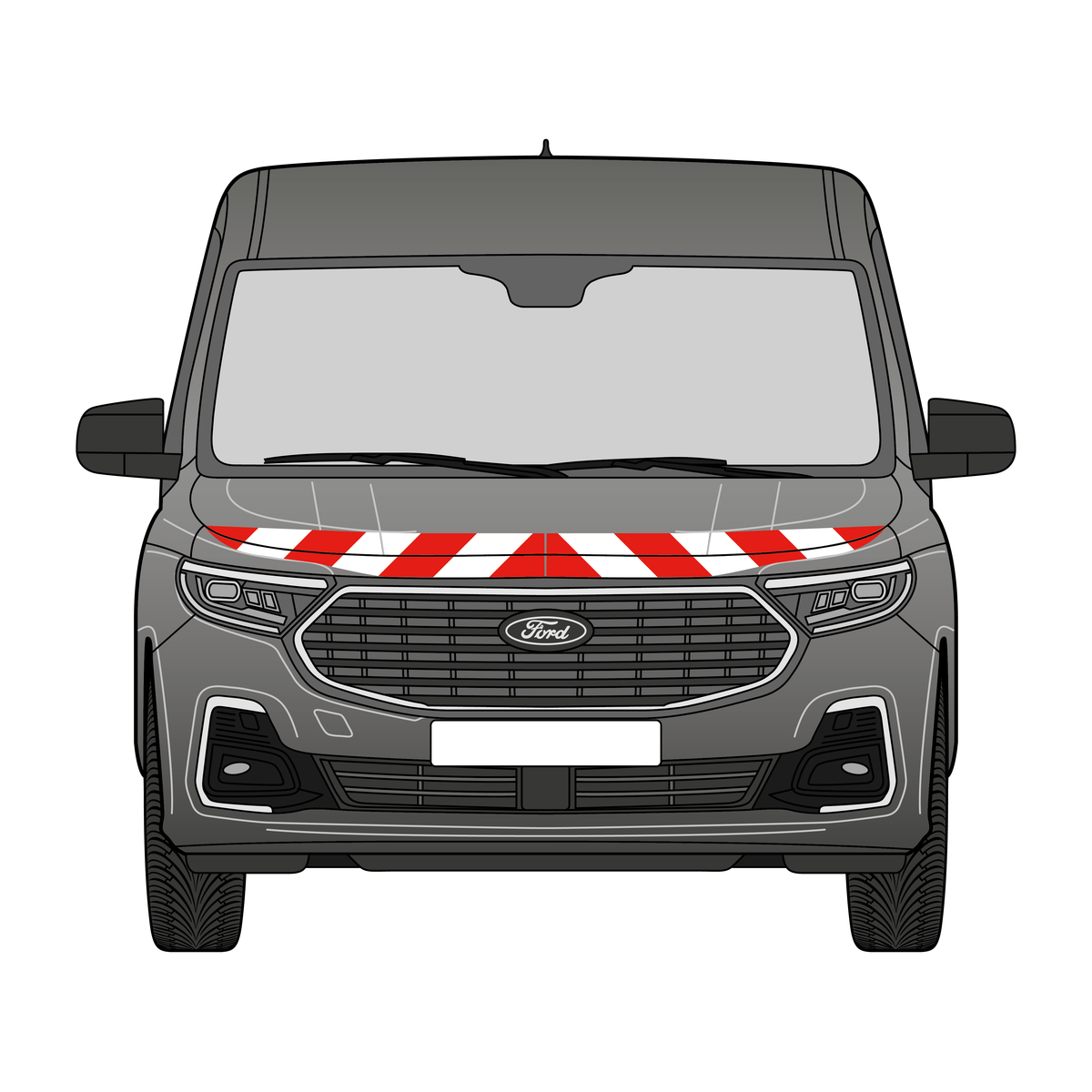 Warnmarkierungssatz - Ford Transit Connect ab 2024 m. Heckklappe