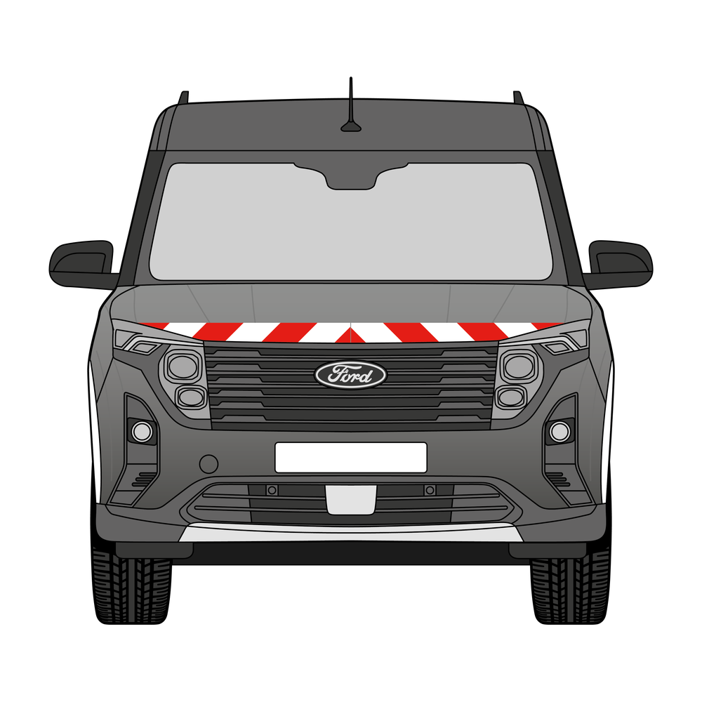 Warnmarkierungssatz - Ford Tourneo Courier ab 2023 m. Heckklappe