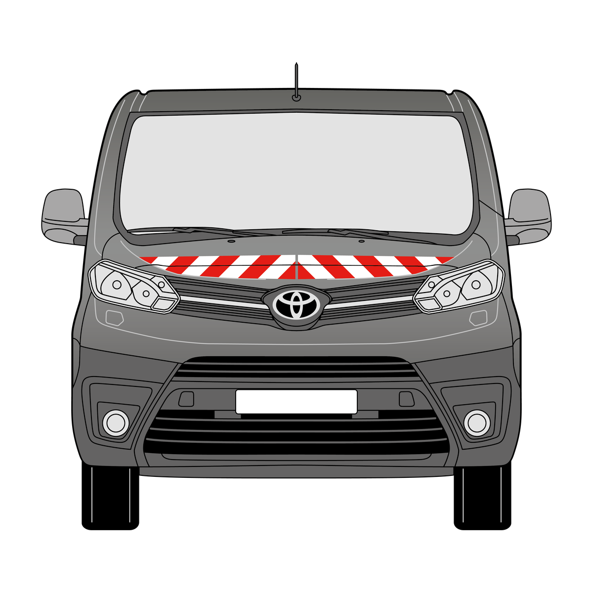 Warnmarkierungssatz - Toyota ProAce ab 2016-2024 m. Heckklappe
