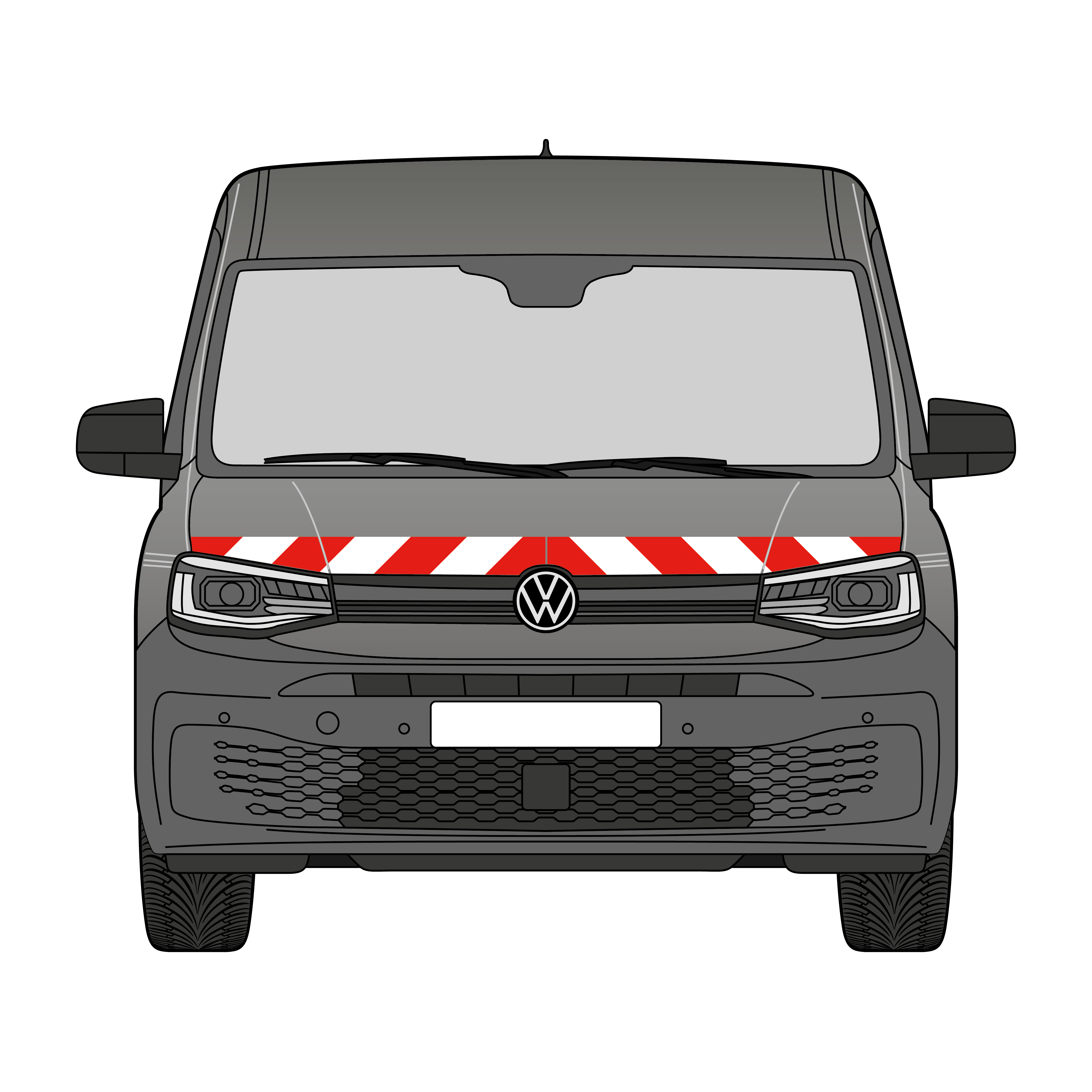 Warnmarkierungssatz - VW Caddy Maxi ab 2020 Heckklappe