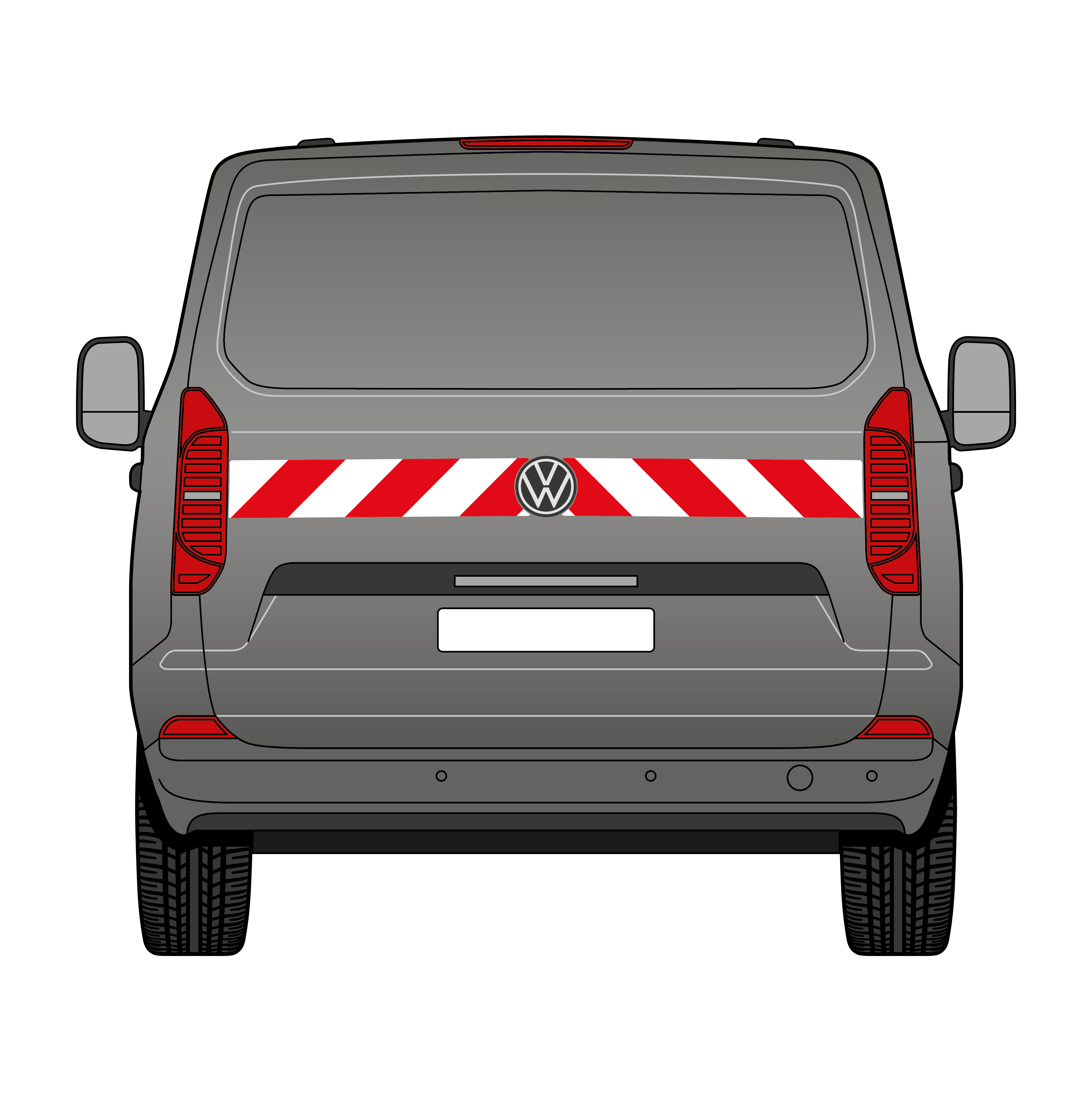 Warnmarkierungssatz - VW T7 ab 2024 Heckklappe