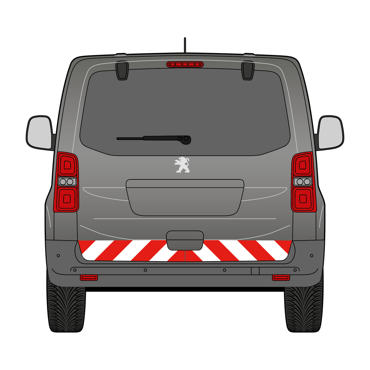 Warnmarkierungssatz - Peugeot Expert ab 2016-2024 m. Heckklappe