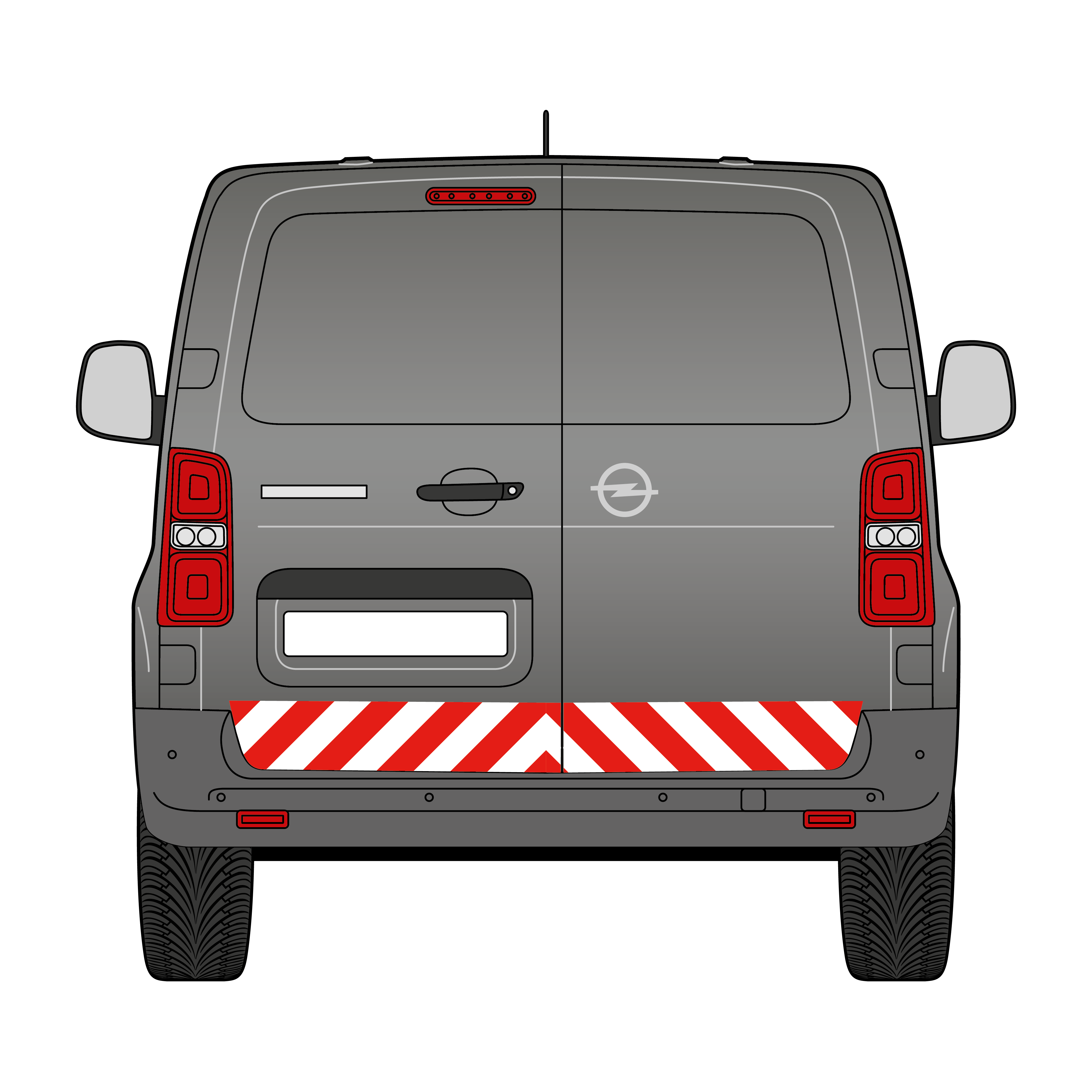 Warnmarkierungssatz - Opel Vivaro 2019-2026 m. Hecktüre