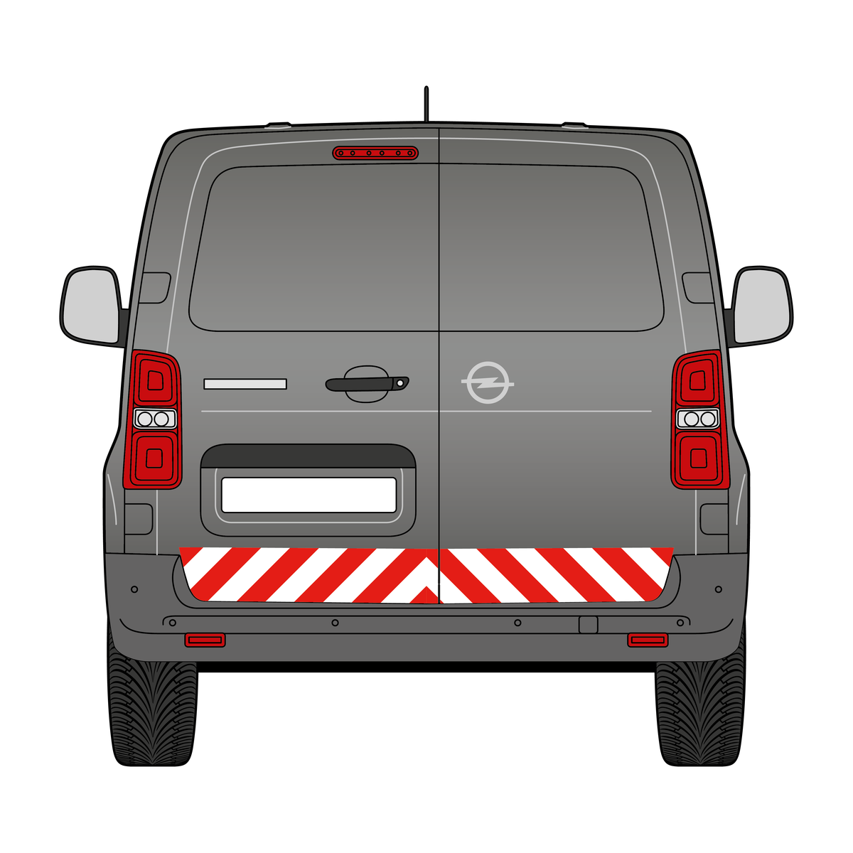 Warnmarkierungssatz - Opel Vivaro ab 2024 m. Hecktüre