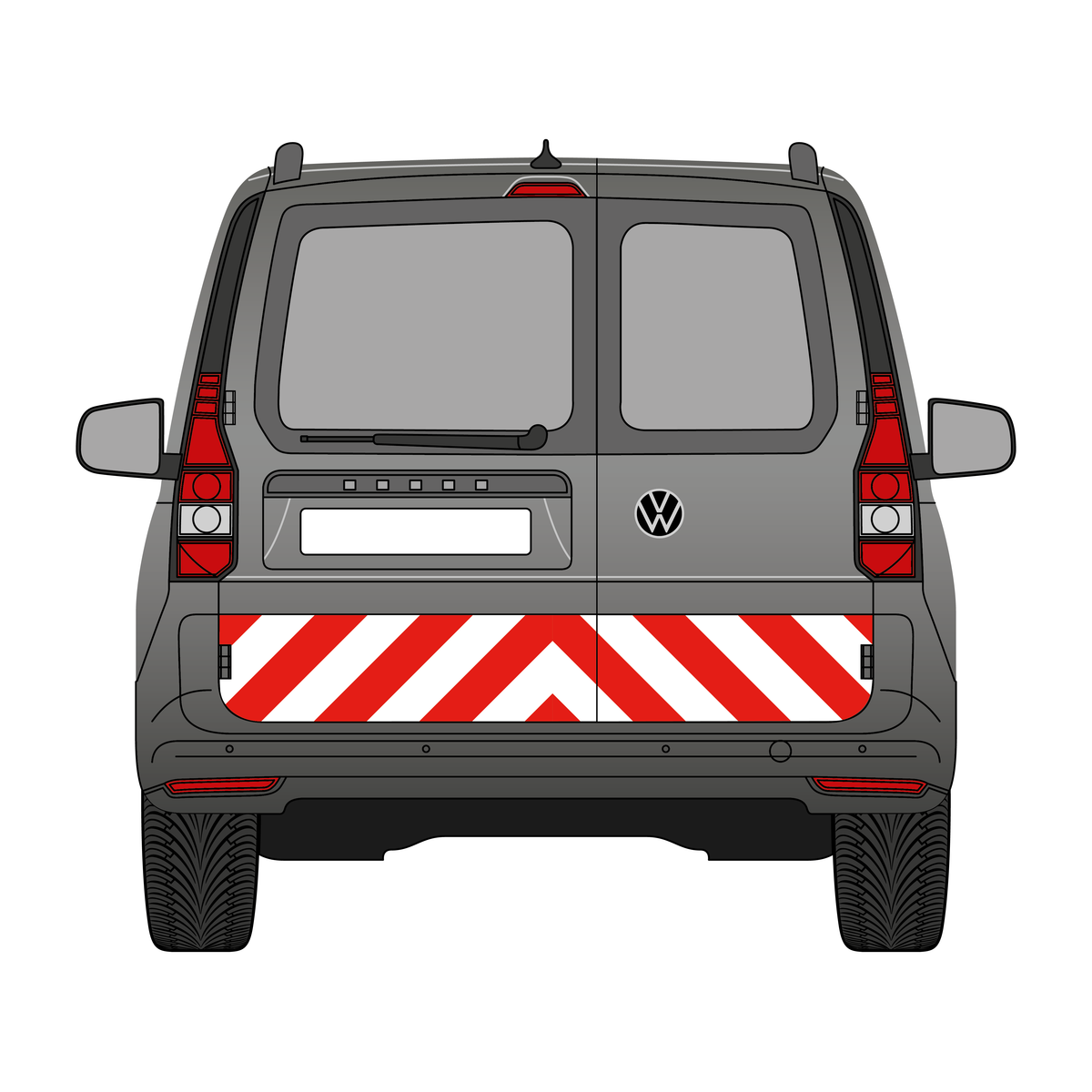 Warnmarkierungssatz - VW Caddy Maxi ab 2020 Hecktüre